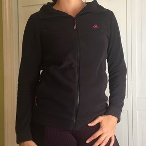 Black zip fleece